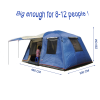 Высококачественные двухслойные палатки на 10 человек, 2 комнаты, 1...